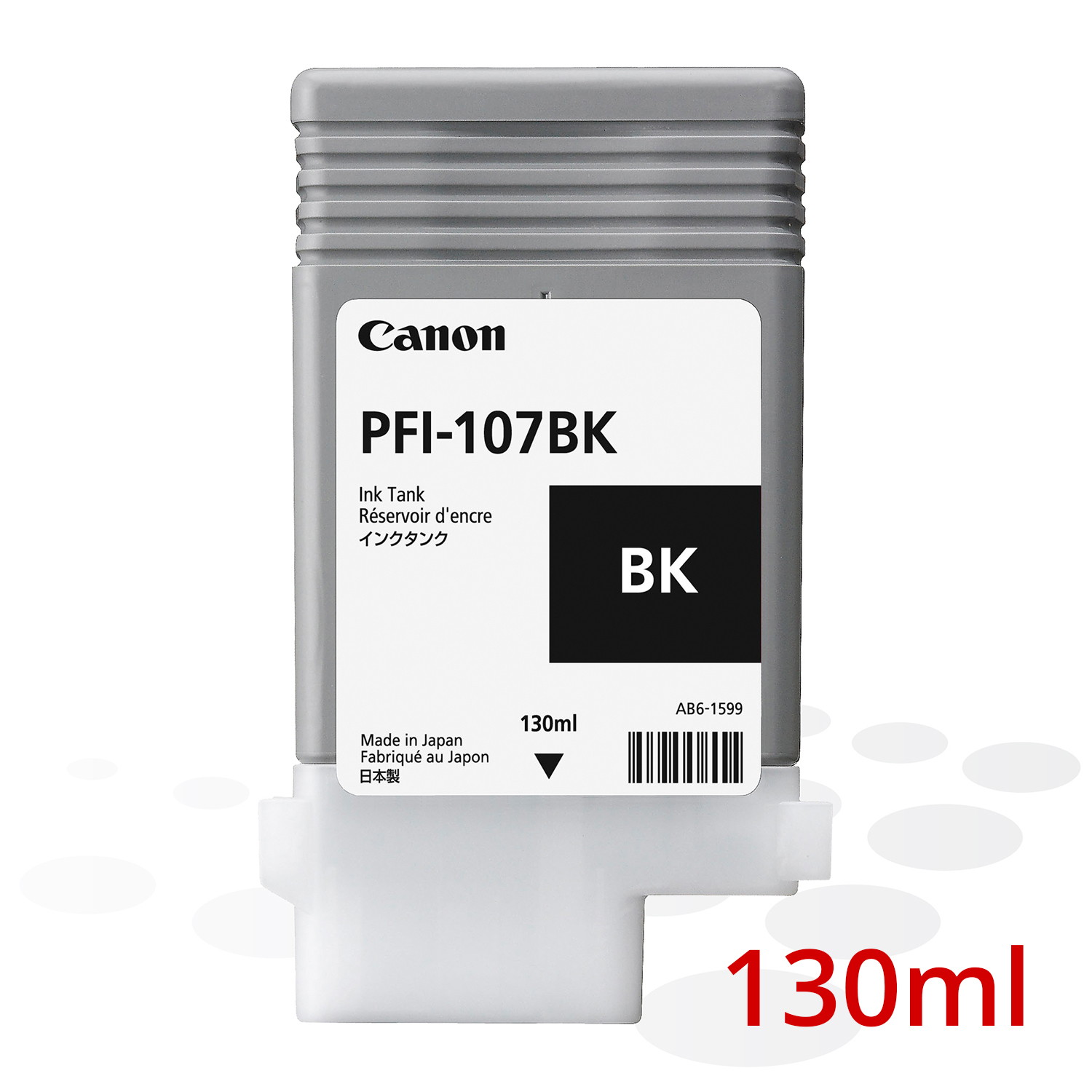 Canon PFI-107 BK, Schwarz, 130 ml