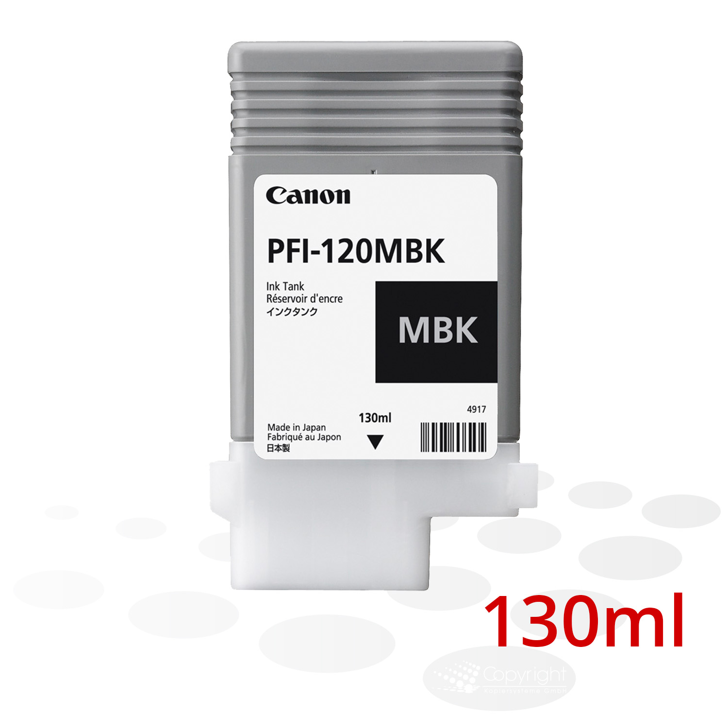 Canon Tinte PFI-120 MBK, Matt Schwarz, 130 ml   