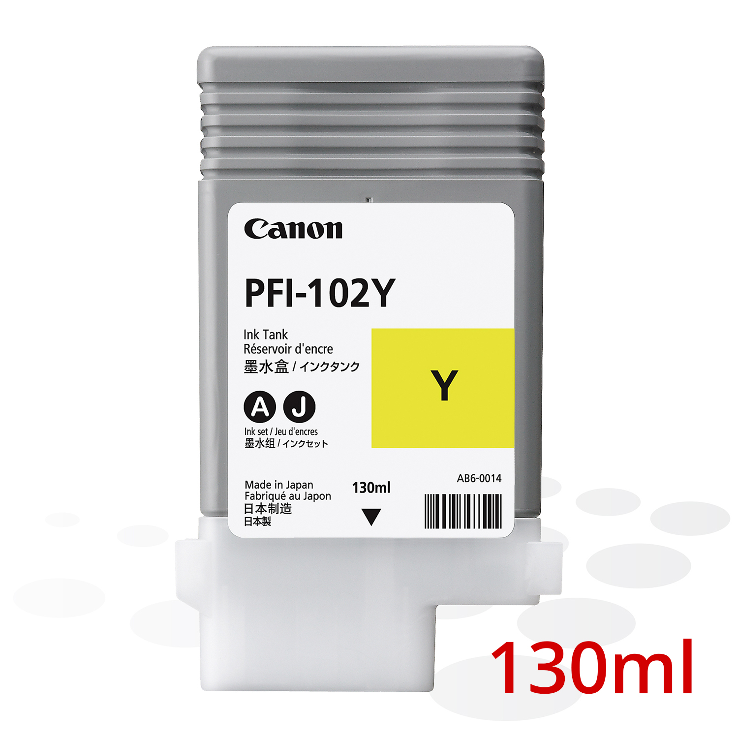 Canon PFI-102 Y, Yellow, 130 ml 