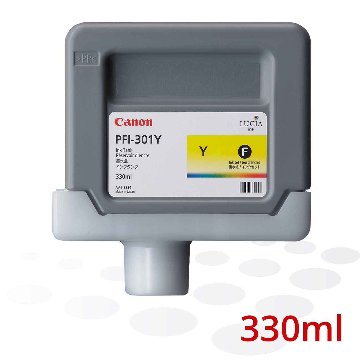 B-Ware Canon Tinte PFI-301 Y, Yellow, 330 ml 
